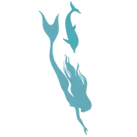 Grafische Darstellung einer tauchenden Meerjungfrau